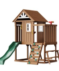 VEVOR Outdoor Cedar Wooden Playhouse with Slide