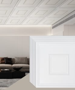 VEVOR 12 iepakojumu griestu flīzes 60x60 cm PVC 3D ģeometriskais dizains