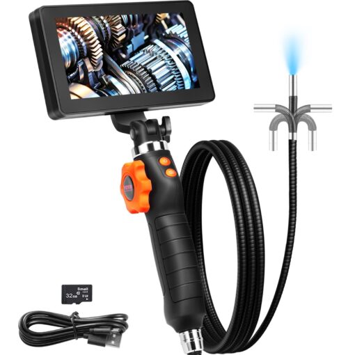 VEVOR Articulating Borescope Endoscope with 5 IPS Screen