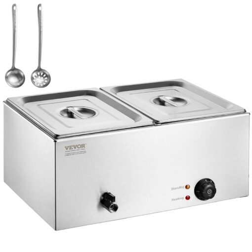 VEVOR Commercial Electric Food Warmer with 2 Pans