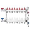 VEVOR 8 Branch Radiant Heat Manifold with 12 Inch 13mm PEX Tubing for Floor Heating Systems