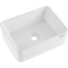 VEVOR Modern Ceramic Vessel Sink 406 cm x 305 cm 16 x 12 Bathroom Vanity Bowl with Deep Splash Guard