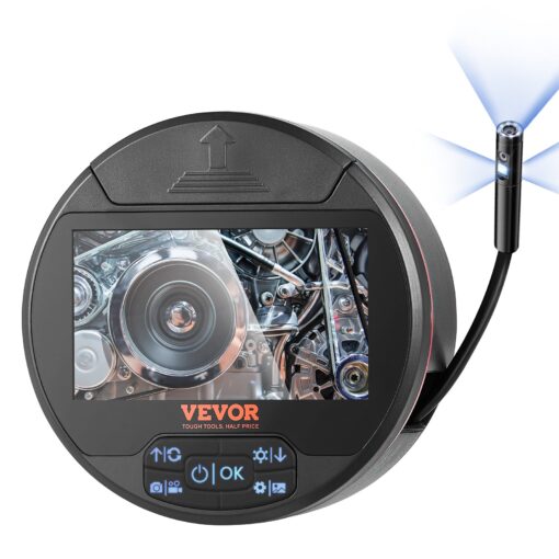 VEVOR Triple Lens Endoscope Camera with 109 cm 43 IPS Screen and 8+2 LED Lights for Industrial Inspection