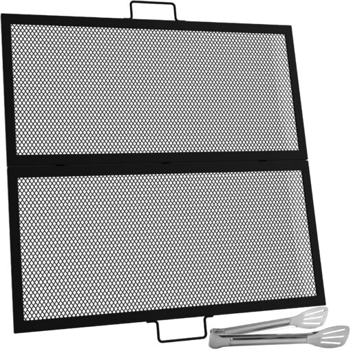 VEVOR 91 cm x 91 cm Foldable Square Fire Pit Grill Grate with X Marks Durable
