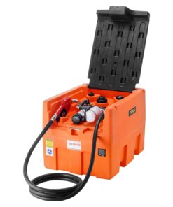 VEVOR 182L (48 Gal) Portable Diesel Fuel Tank with 12V Electric Transfer Pump and Automatic Nozzle