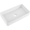 VEVOR Modern Ceramic Vessel Sink 61x35 cm 24x138 in Bathroom Vanity Bowl with Deep Splash Guard