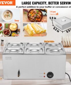 13,5 l (14,3 klj) Bufetes galds Bain Marie