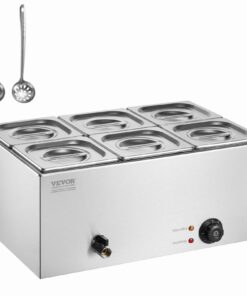 VEVOR Commercial Electric Food Warmer with 6 Pans