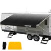 Замена ткани для тента VEVOR RV 172 x 8 футов 524 x 240 см, Выцветающий древесный уголь, Прочный винил объемом 15 унций для защиты от ультрафиолета и дождя