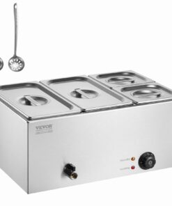 VEVOR Commercial Electric Food Warmer with 4 Pans