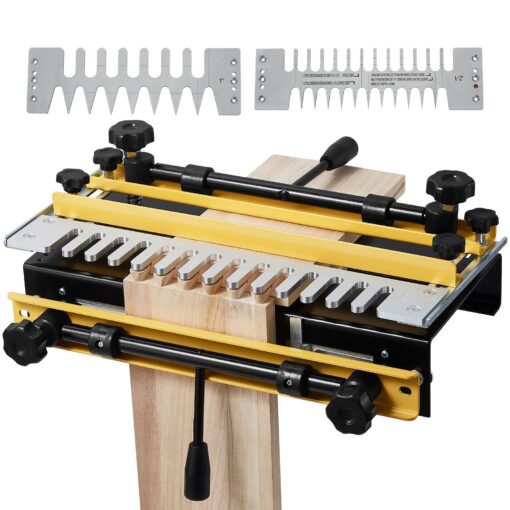 VEVOR 12 Inch 305 cm Dovetail Jig with 3 Templates and 4 Router Bits for Precise Woodworking Joints