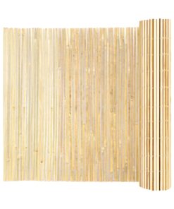 VEVOR 100% Natural Moso Bamboo Slat Privacy Fence 1.83m H x 3.96m L - Durable Outdoor Screening