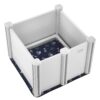 VEVOR Secure Dog Whelping Box 72x72x46cm 283x283x181in PVC with Safety Rails and Pee Pad for Puppies
