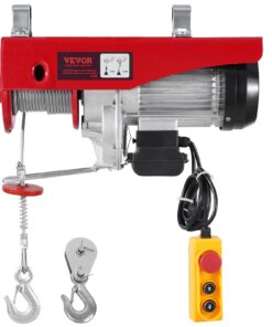 VEVOR 1200kg/2640 lbs Electric Hoist Crane Winch with 4.3m/14 ft Wired Remote Control