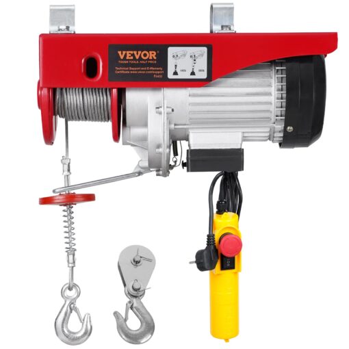 VEVOR Electric Hoist Crane Winch 400 kg880 lbs with 43 m14 ft Wired Remote Control 230V