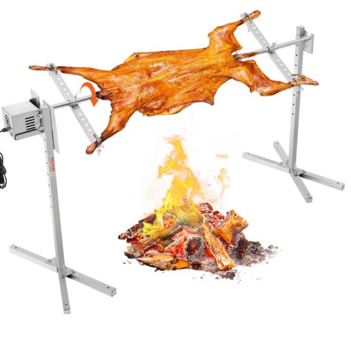 VEVOR Electric BBQ Rotisserie Grill Kit with Stainless Steel 142 cm 56 Inch Spit Rod