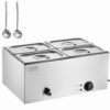 VEVOR Commercial Stainless Steel Electric Food Warmer with 4 15L 159 qt Pans   Adjustable Temperature 30 85°C 86 185°F   Countertop Buffet Bain Marie with Safety Features and Easy Cleaning