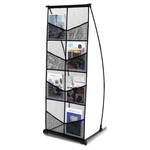 VEVOR 4 Tier 8 Pocket Aluminum Mesh Brochure Display Stand