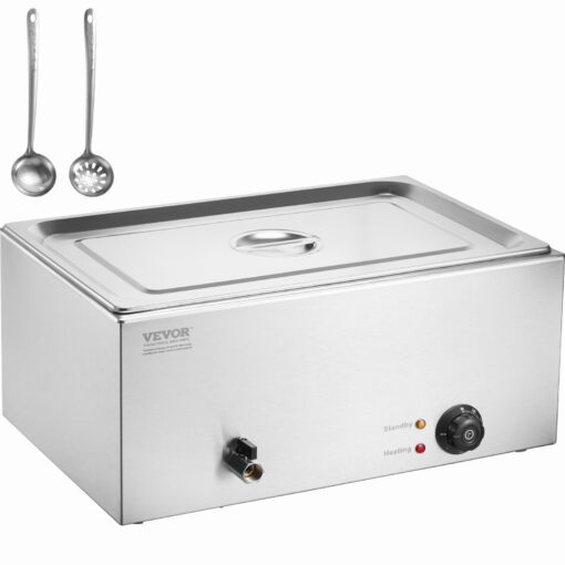 VEVOR Commercial Electric Food Warmer with 18L 19qt Pan