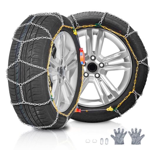 VEVOR Manganese Alloy Steel Snow Chains for Tires Set of 2
