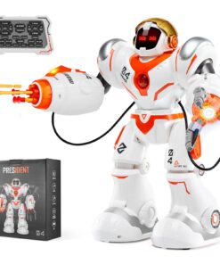 VEVOR programmējama tālvadības kaujas robota rotaļlieta bērniem ar šautriņu metēju un 24 izteiksmēm