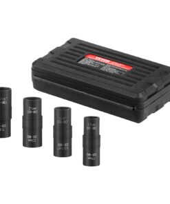 VEVOR 1/2 Inch (12.7mm) Drive 6-Point Flip Lug Nut Impact Socket Set with Metric & SAE Sizes - 17mm/3/4