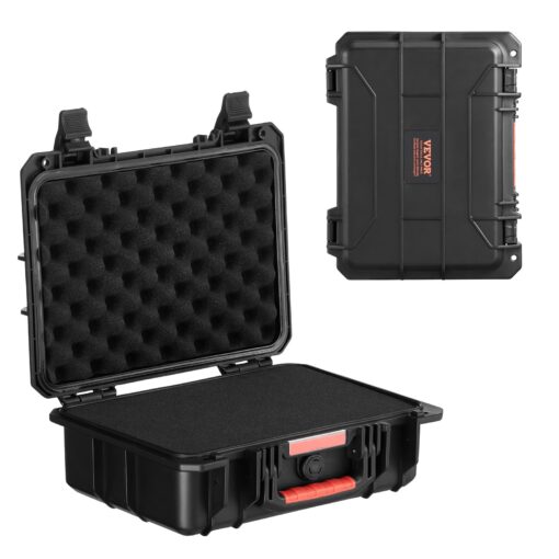 VEVOR Waterproof Hard Case with Wheels and Foam Padding