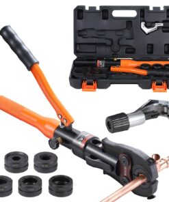 VEVOR Hydraulic Copper Tube Fittings Crimping Tool with 360° Rotating Head and 12mm/0.47in