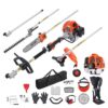 VEVOR 6 in 1 52CC Gas Hedge Trimmer with 2 Stroke Engine and Accessories   Versatile Multi Functional Garden Tool 52CC