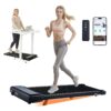 VEVOR Ultra Slim Under Desk Incline Treadmill with Shock Absorption