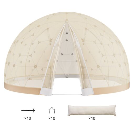 VEVOR 29m 95ft Transparent Dome Bubble Tent with Double Cover and Panoramic Views for Camping and Parties