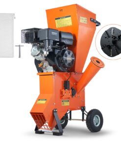 VEVOR 12HP Gas-Powered Wood Chipper Shredder Mulcher with 6.7'' (17cm) Cutting Capacity and 420cc Engine