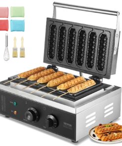 VEVOR 1500W Commercial Hot Dog Waffle Stick Maker with Temperature Control