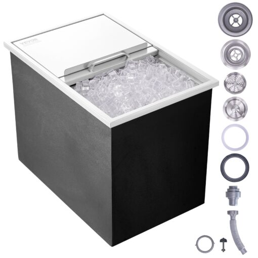 VEVOR Stainless Steel Drop In Ice Chest Cooler with Cover