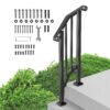 VEVOR Outdoor Black Handrail for 1 2 Steps