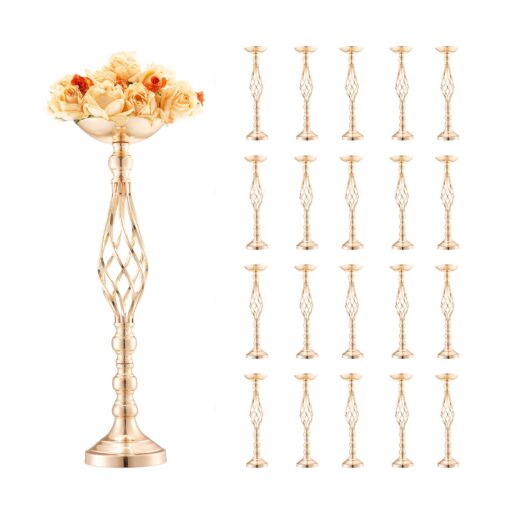 VEVOR 20PCS 58cm2283 Gold Wedding Flower Vase Stand Carbon Steel