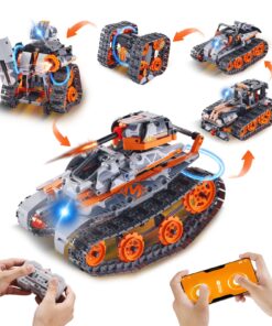 VEVOR 5-in-1 STEM Building Kit for Kids - App & Remote Controlled Car/Robot with 554 Pieces