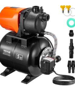 VEVOR 1HP Shallow Well Pump with 5-Gallon Pressure Tank