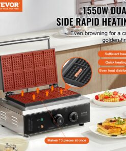 10 Rectangular Waffles 50mm2in   Stainless Steel