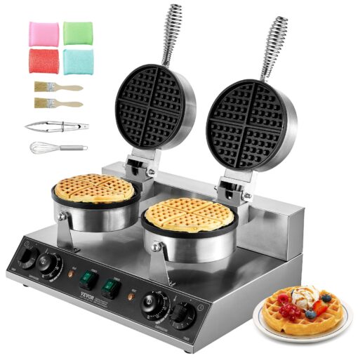 VEVOR Dual Head Commercial Belgian Waffle Maker