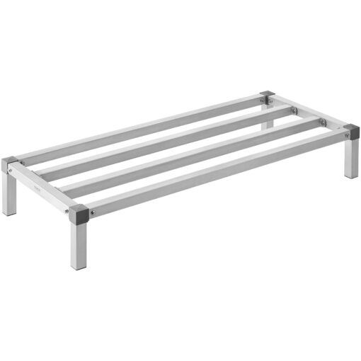 VEVOR Heavy Duty 48 x 20 x 8 122 cm x 51 cm x 20 cm Aluminum Dunnage Rack with 1000 lbs 454 kg Capacity for Kitchens