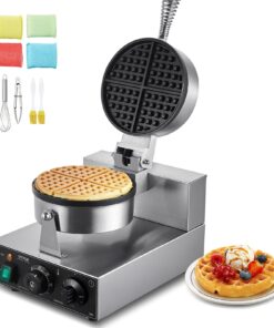 VEVOR 1230W Commercial Round Belgian Waffle Maker