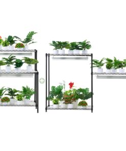 VEVOR Adjustable 6-Tier Plant Stand with Full-Spectrum LED Grow Lights