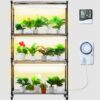VEVOR 4 Tier Plant Grow Shelf with 180W Full Spectrum LED Grow Lights and Mechanical Timer