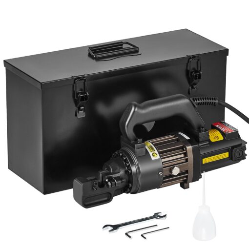 VEVOR 1000W Electric Hydraulic Rebar Cutter with Metal Tool Box