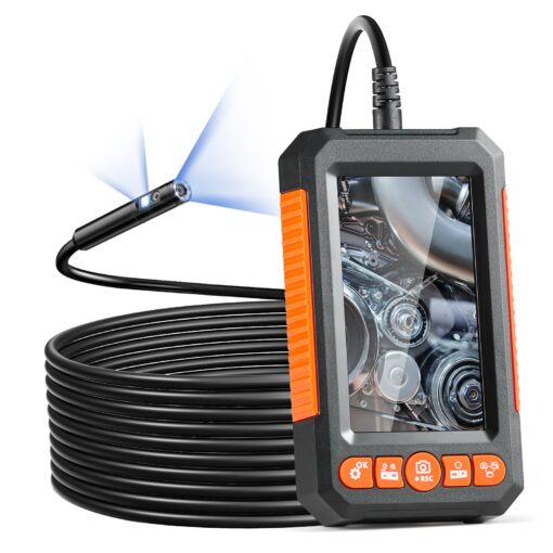 VEVOR Dual Lens Endoscope Camera with 8mm Waterproof Lens and 5m 164ft Cable