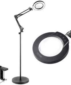 VEVOR 5X Magnifying Floor Lamp with LED Light and Adjustable Stand