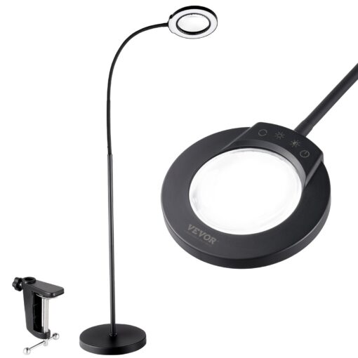 VEVOR 5X Magnifying Floor Lamp with 11cm 43 inch HD Lens