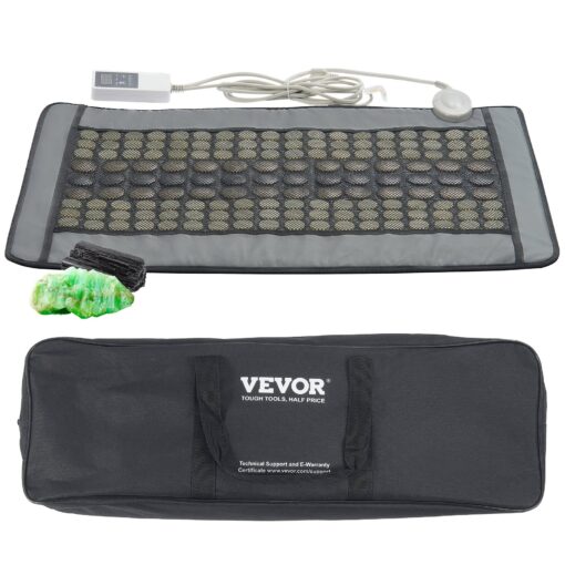 VEVOR Far Infrared Heating Pad with 108 Natural Jade and 42 Tourmaline Stones 80x56 cm 315x2193 in for Deep Muscle Relief and Improved Circulation