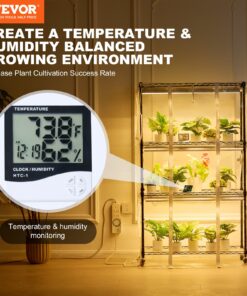 4-Tier Plant Shelf with Cover and Hygrometer